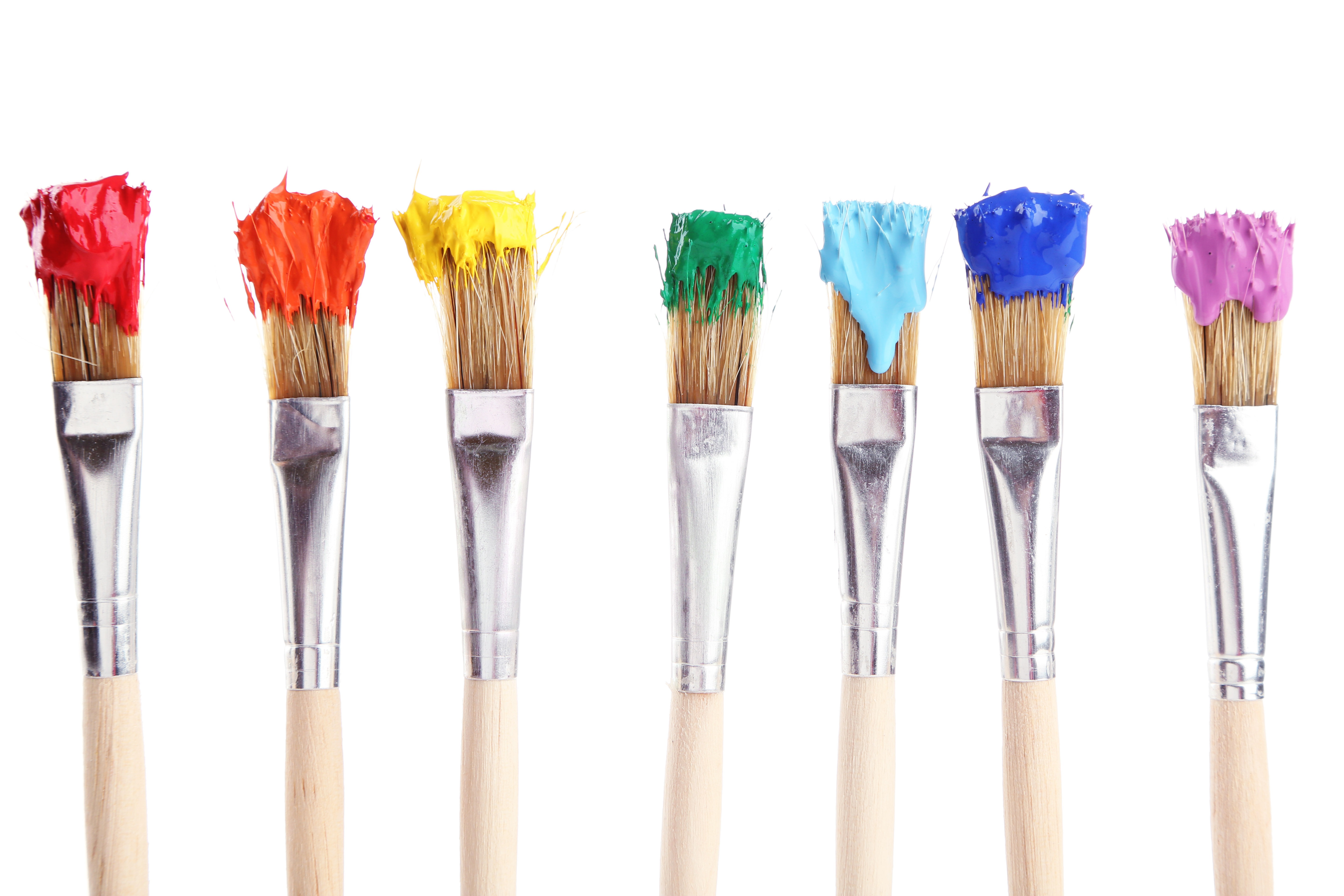 Rainbow Paint Brushes