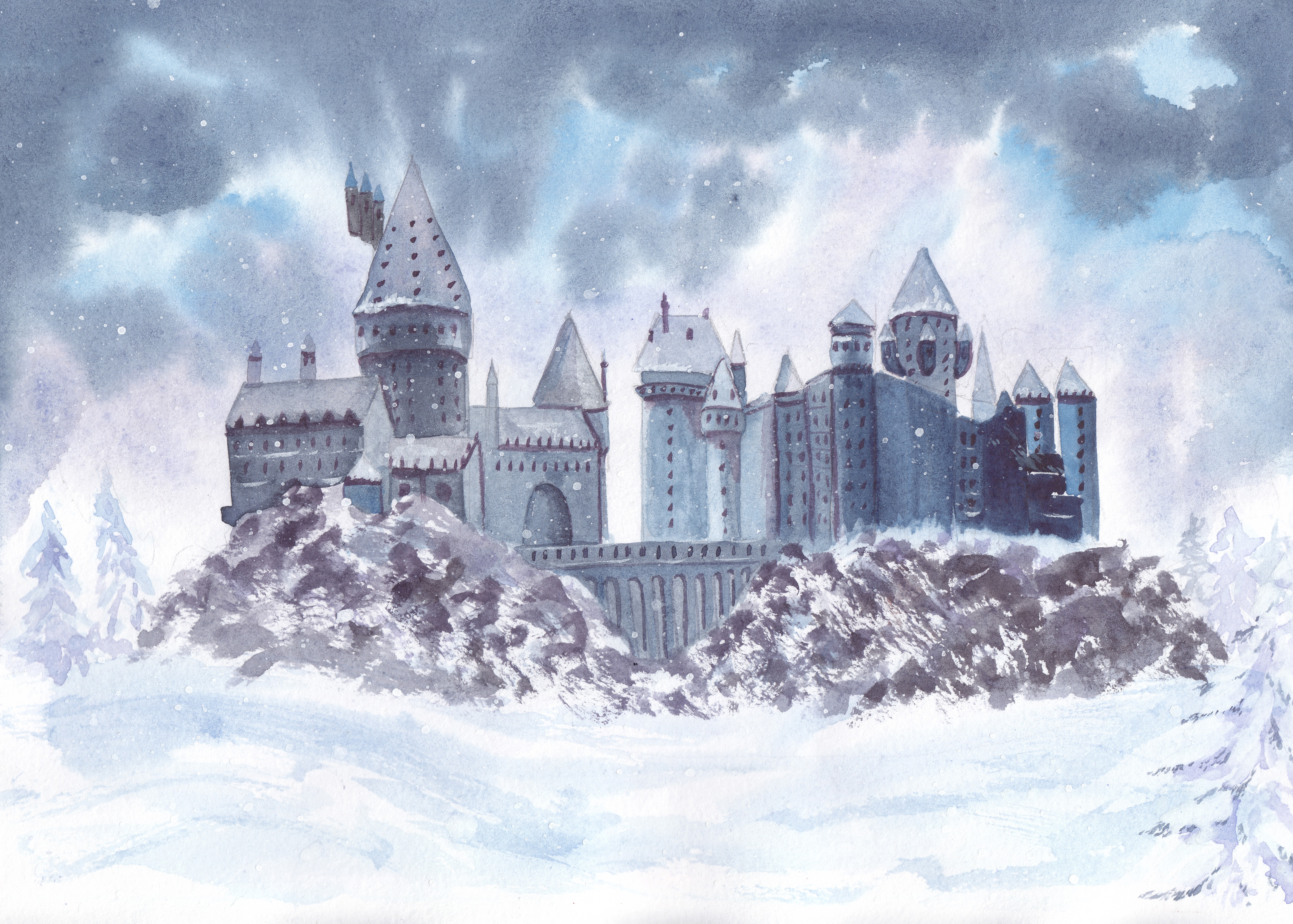 Hogwart's in the winter
