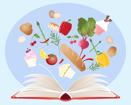 book and food