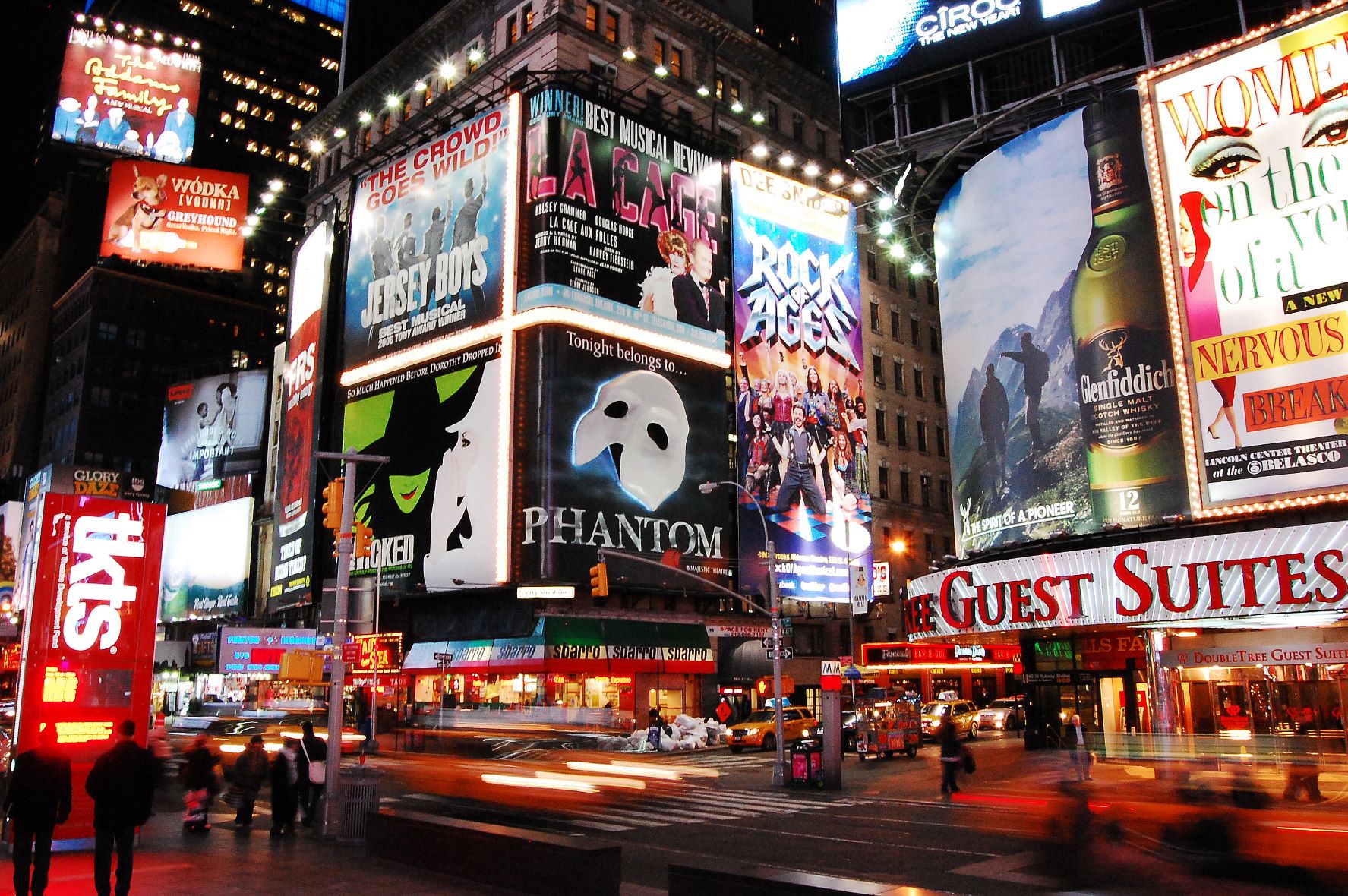 Broadway at night