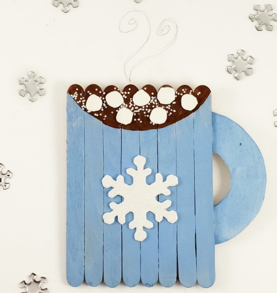 Hot Cocoa popsicle stick craft