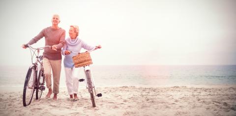 seniors on bikes