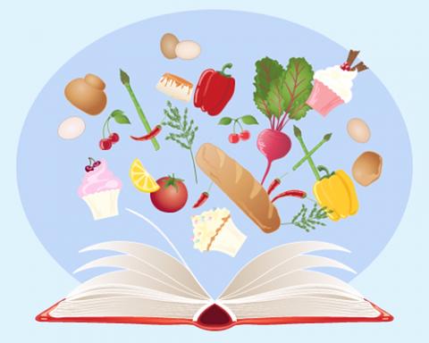 food and book