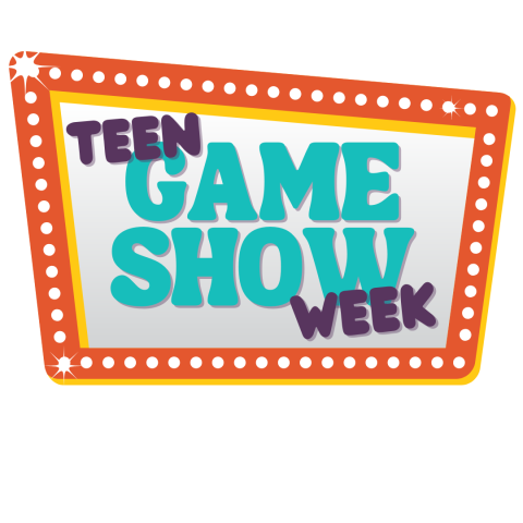 Game show marquee that says "Teen Game Show Week"