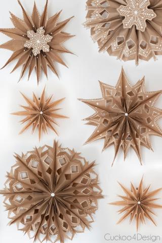 paper bag snowflakes