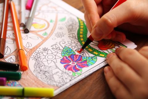 adult coloring in coloring book