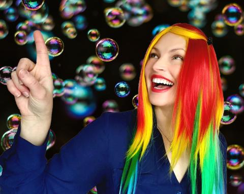 Joy Blooms Popping Bubbles