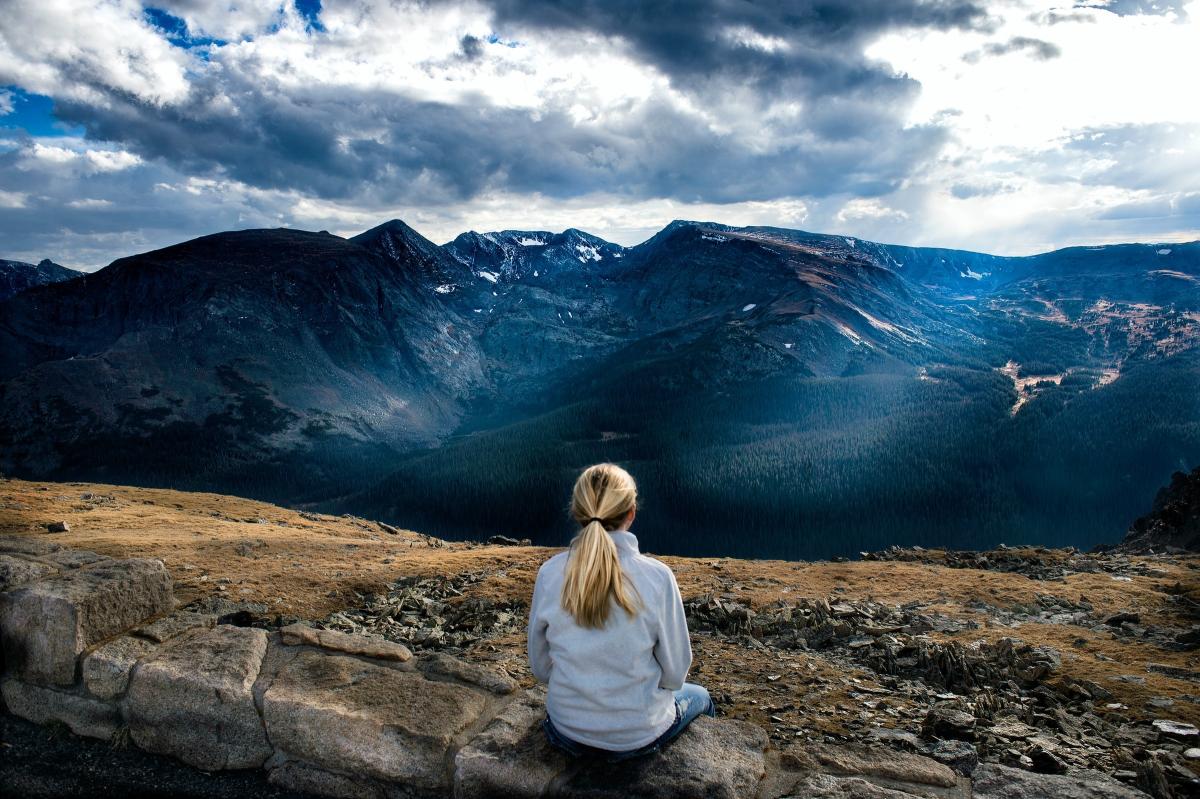 woman meditating