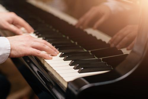 man playing piano