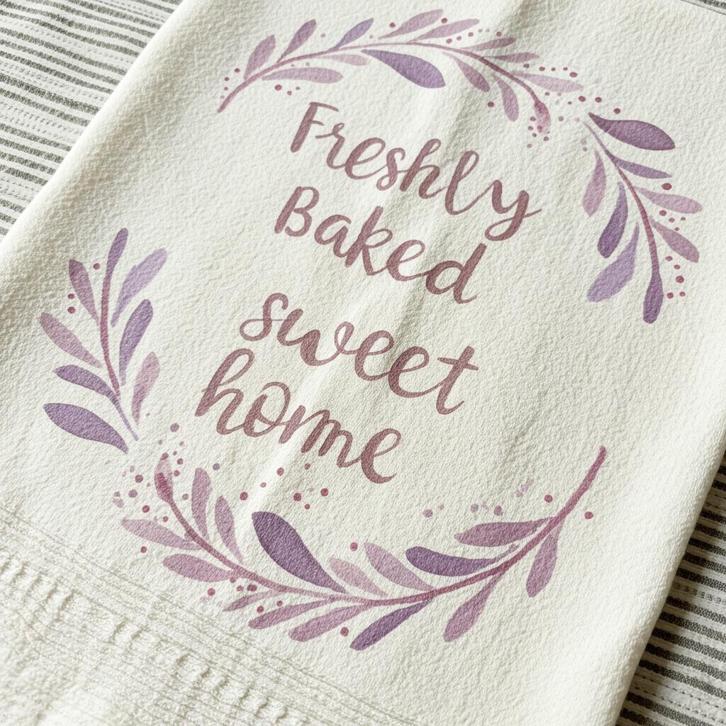 tea towel with words