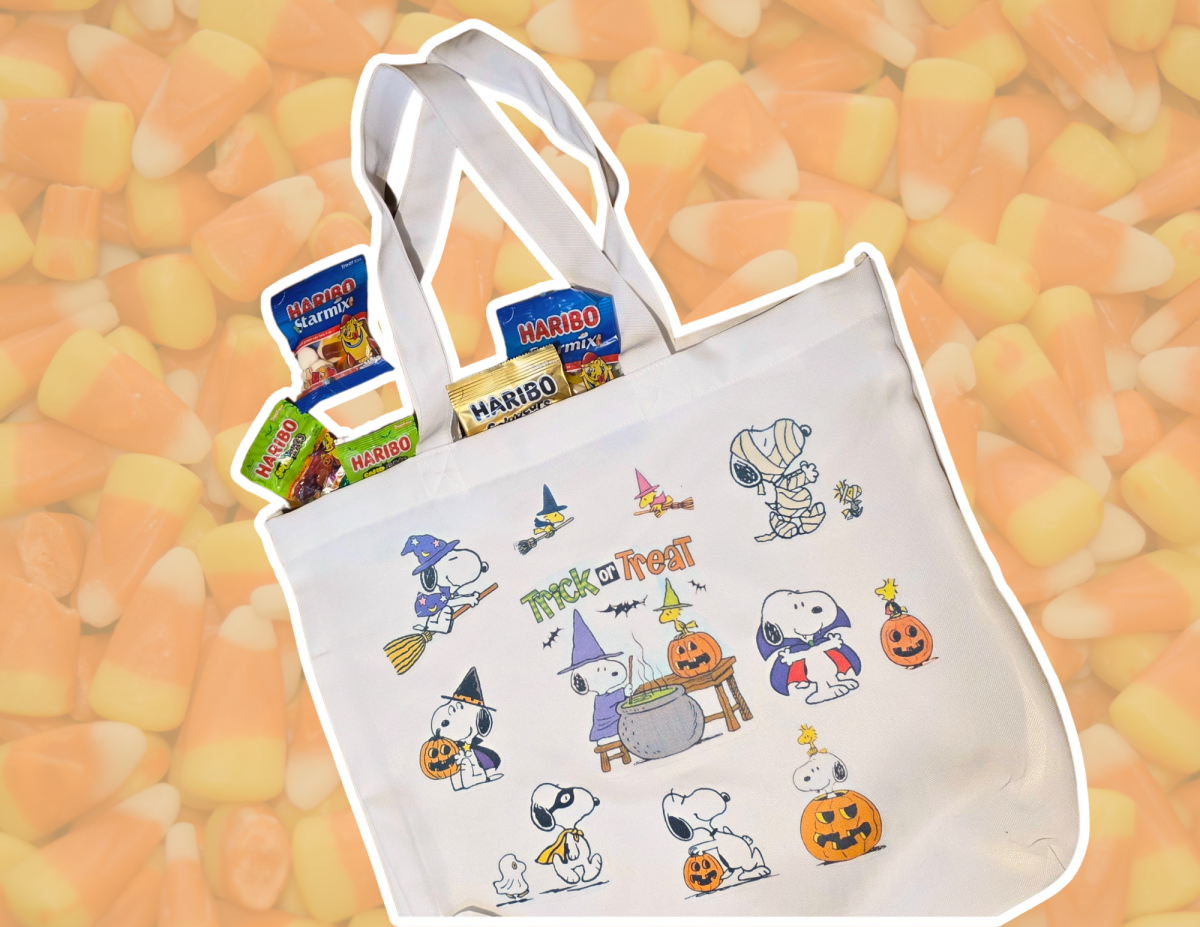 Trick or Treat totebag with candy