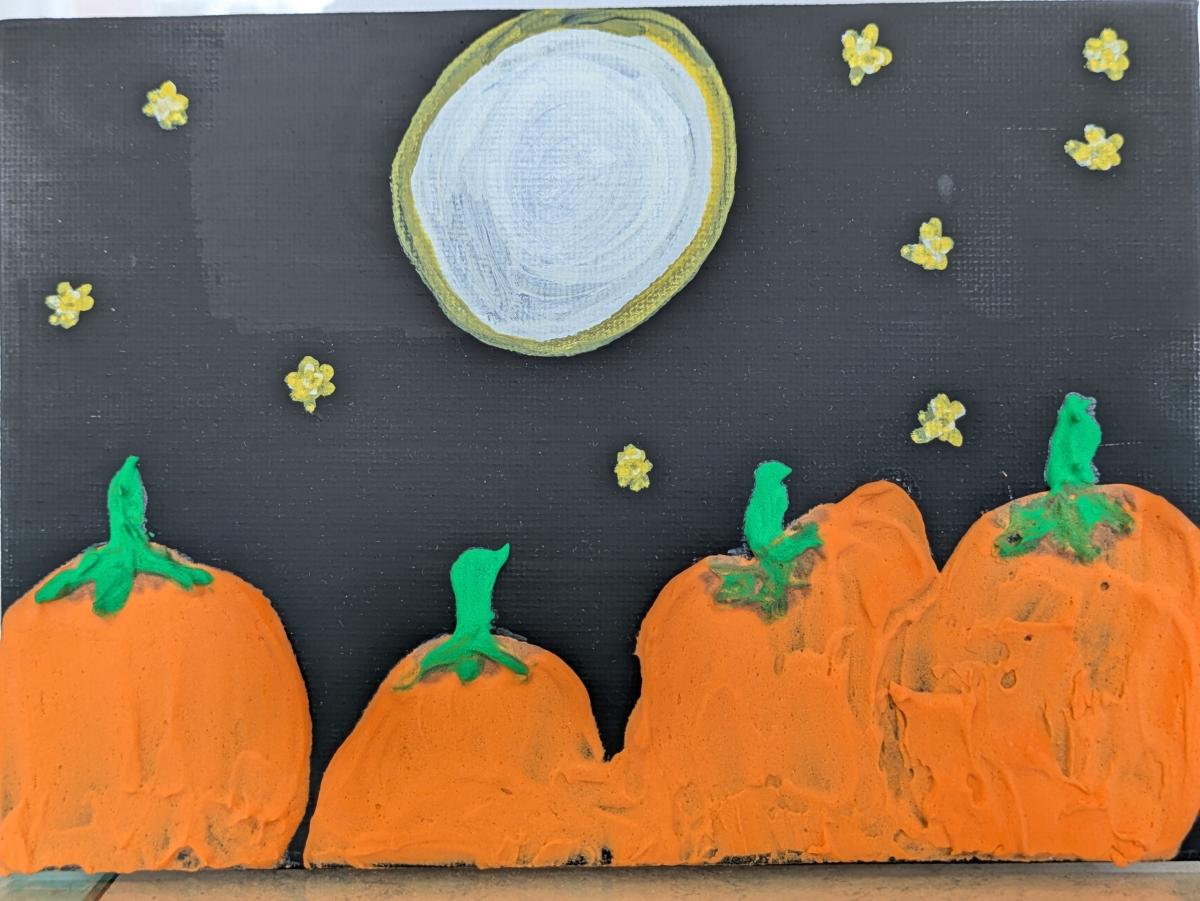 Viral Pumpkin Painting Example Piece