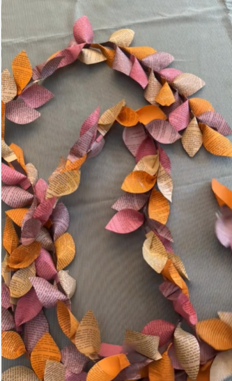 book page leaf garland
